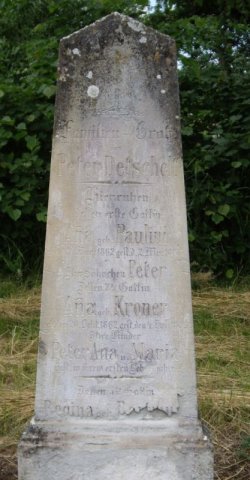 Detschelt Peter 1857-1935 und seine 3 Ehefrauen Grabstein